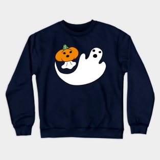 Ghost and Pumpkin Ghost Crewneck Sweatshirt